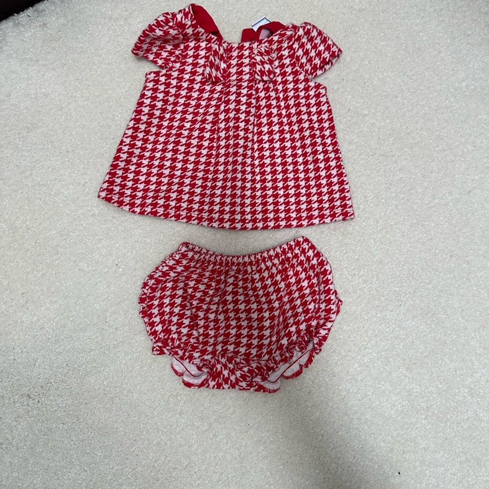 Red Houndstooth Kids Outfit